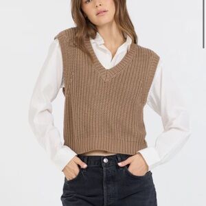 Vintage Havana Tan V-Neck Sweater Vest